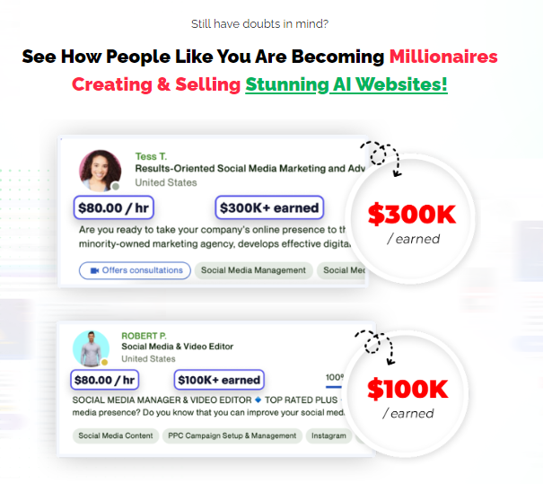 Millionaires Creating and Selling